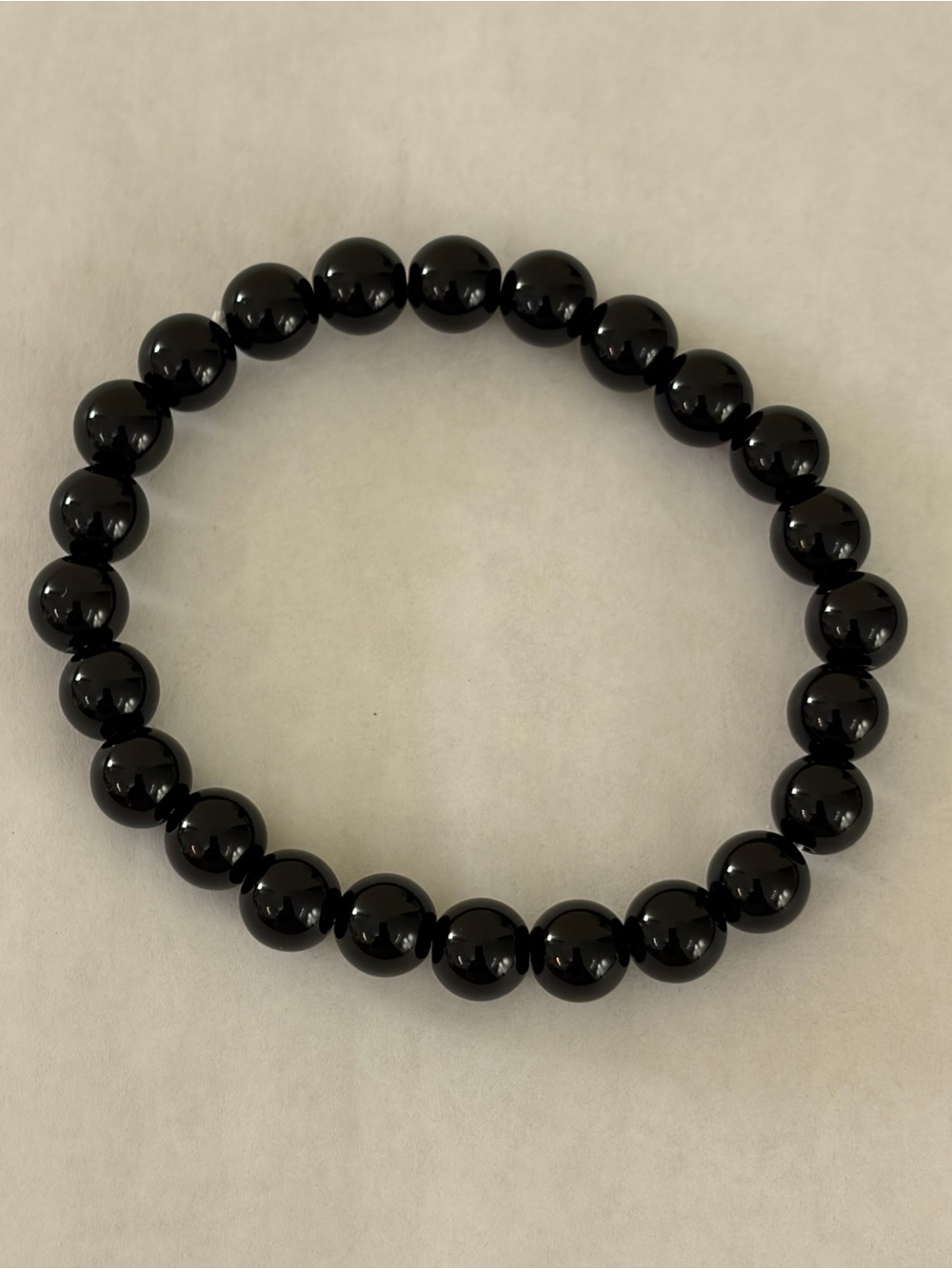 Black Obsidian 8mm Beaded Stretch Bracelet Unisex